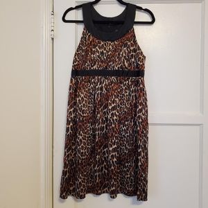 Betsey Johnson silk leopard print dress.Size 8.